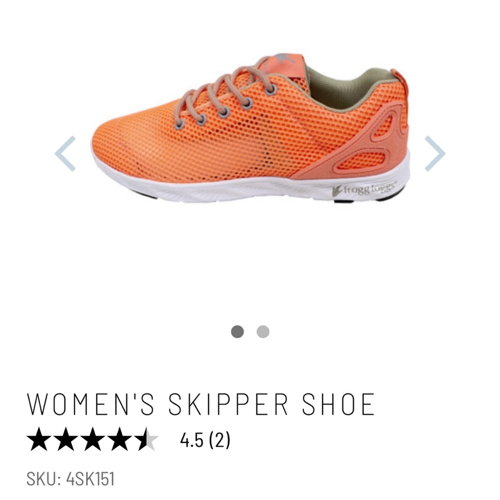 Woman’s skipper shoes.  Coral color